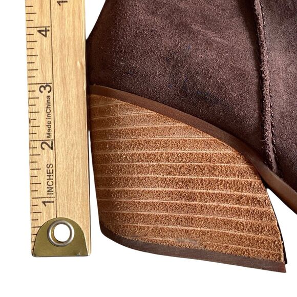 Kork Ease Ankle Booties 7.5 Brown Suede Leather Grunge Western Boho Casual - Picture 4 of 11
